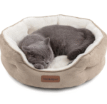 Dog Bed for Small Dogs – Round Washable Pet Bed for Cats, Puppies & Kittens with Non-Slip Bottom