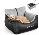 Small Dog Car Booster Seat – Comfortable Pet Travel Bed under 25 lbs, Fully Detachable & Washable with Storage Pockets and Clip-On Leash, Portable for Cars and Home