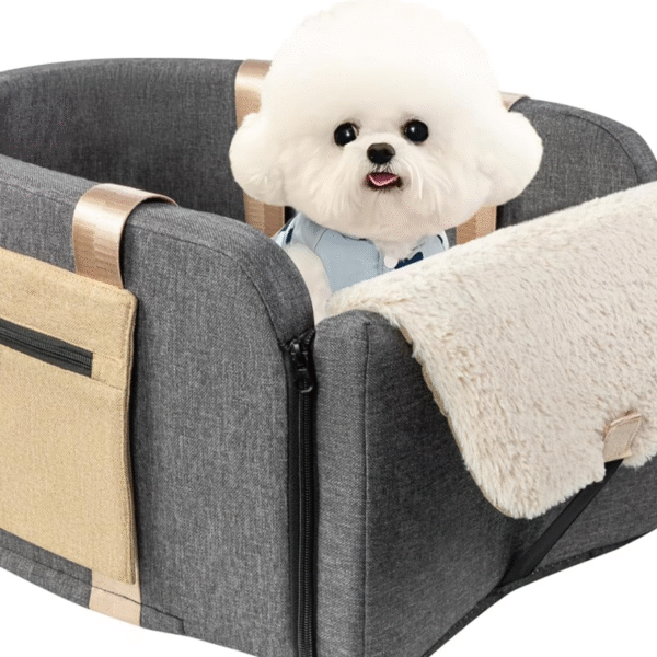 Dog Car Seat for Trucks & Pickups – Large Console Booster Seat, Spacious & Sturdy Travel Bed for Dogs up to 18 lbs