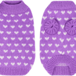 Warm Knitted Dog Sweater with Heart Pattern – Soft Holiday Clothes for Small Dogs and Cats - Image 3