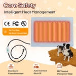 Heated Pet Pad for Dogs & Cats – 7-Layer Safety Design, Waterproof, Chew-Resistant & Machine Washable Electric Warming Mat - Image 2